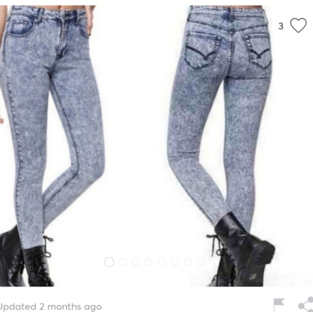 Bullhead Acid Washed High Rise Skinniest Jeans